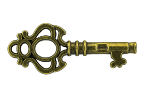 vintage key antique golden key on white background png