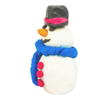 snowman plasticine figures  cartoon  christmas character png