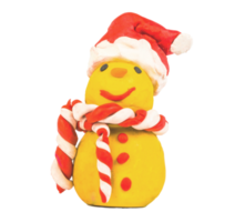 muñeco de nieve figuras de plastilina personaje de navidad de dibujos animados png