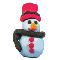 muñeco de nieve figuras de plastilina personaje de navidad de dibujos animados png