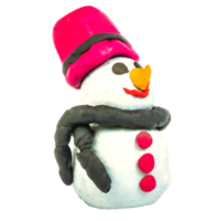 muñeco de nieve figuras de plastilina personaje de navidad de dibujos animados png
