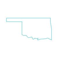 mapa de oklahoma ilustrado vector