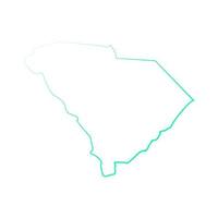 South Carolina illustrated map vector