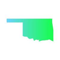 Oklahoma map illustrated vector