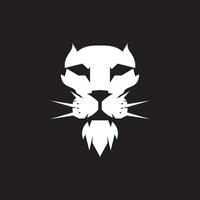 Vector illustration of lion face on black background