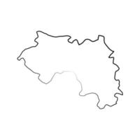 Guinea map on white background vector