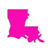 Louisiana map on white background vector