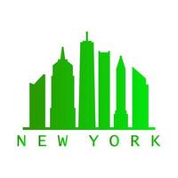 New york skyline on white background vector