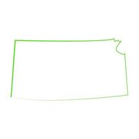 Kansas map on white background vector