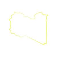 Libya map on white background vector