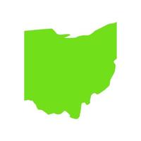 mapa de ohio ilustrado vector