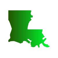 Louisiana map on white background vector