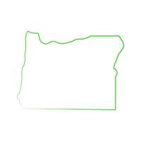 mapa de oregon sobre fondo blanco vector