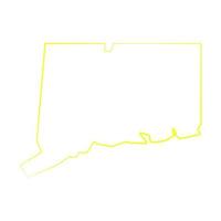 Mapa de Connecticut sobre fondo blanco. vector