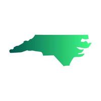 North Carolina map illustrated vector