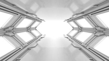 Modern Future white background technology Sci-fi concept, 3d rendering photo