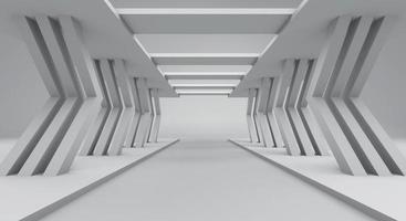 White abstract background and space, 3d rendering photo