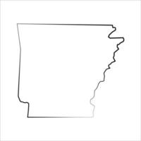 Arkansas map on white background vector