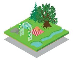 Romance concept banner, isometric style vector