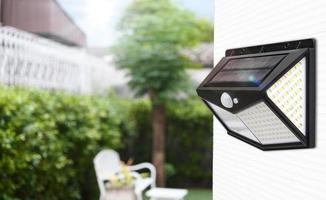 Small solar powered led light with motion sensor photo