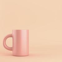 Coffee mug on bright background photo