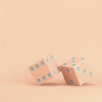 Two dice on bright background photo