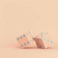 Two dice on bright background photo