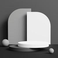 Abstract geometric podium for product display. 3d rendering. photo