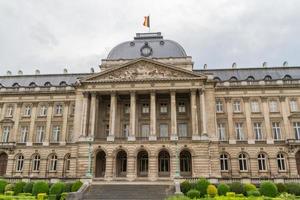 Royal Palace view from Place des Palais in historical center of Brussels, Belgium photo