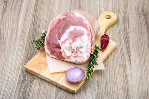 Raw pork knuckle photo