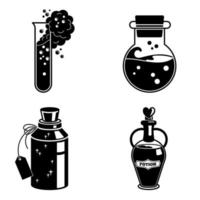 Potion icons set, simple style vector