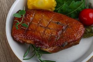 Roasted duck breast photo