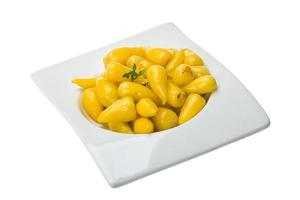 Marinated yellow pepper photo