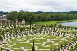 Famous palace Versailles near Paris, France with beautiful gardens photo