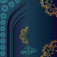 Eiad al-adha greeting background with golden mandala ethnic ornament.eps vector
