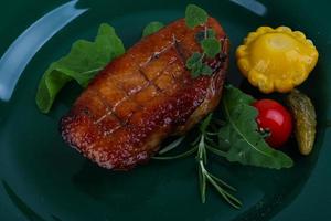 Roasted duck breast photo