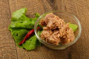 Canned tuna fish photo