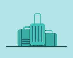 maleta o bolsa de equipaje. concepto de vacaciones. estilo de vector de dibujos animados para su diseño.