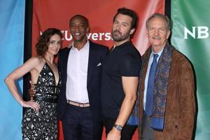 LOS ANGELES  JAN 11 - Sarah Wayne Callies, J August Richards, Clive Standen, and Michael O Neill at the NBCUniversal Winter Press Tour at the Langham Huntington Hotel on January 11, 2020 photo