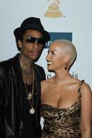 LOS ANGELES, FEB 11 - Wiz Khalifa and Amber Rose arrives at the Pre-Grammy Party hosted by Clive Davis at the Beverly Hilton Hotel on February 11, 2012 in Beverly Hills, CA photo