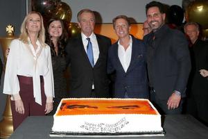 FEB 7 - Katherine Kelly Lang, Heather Tom, Eric Braeden, Bradley Bell, and Don Diamont at the Eric Braeden 40th Anniversary Celebration on February 7, 2020 in Los Angeles, CA photo