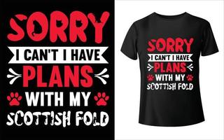 Sorry I can't i have plans with my cat T-shirt Design animal vector t-shirt