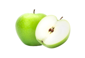 Fresh green apples cutout, Png file