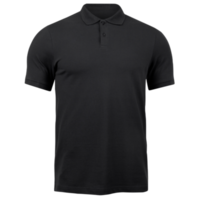 Black polo shirt mockup cutout, Png file