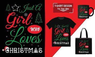 cita de letras de camisetas navideñas, diseño de camisetas navideñas, vector de tipografía una taza y Navidad divertida lista para imprimir
