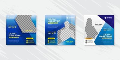 Digital business marketing social media post template. vector