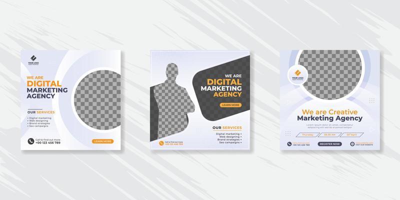 Digital business marketing social media post template.