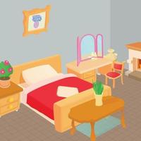 Furniture concept, cartoon style vector