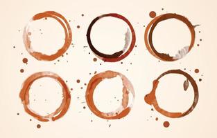 Coffee Stains Design Template vector