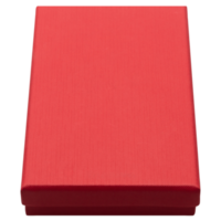Red packaging box mockup cutout, Png file